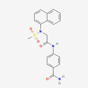 4-{[N-(methylsulfonyl)-N-1-naphthylglycyl]amino}benzamide