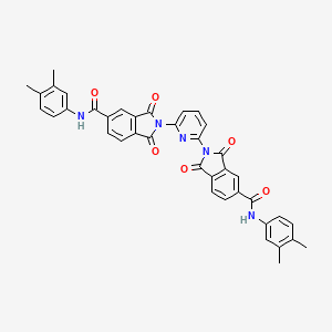 molecular formula C39H29N5O6 B5100370 2,2'-(2,6-pyridinediyl)bis[N-(3,4-dimethylphenyl)-1,3-dioxo-5-isoindolinecarboxamide] 