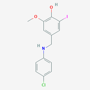 molecular formula C14H13ClINO2 B5100382 4-{[(4-chlorophenyl)amino]methyl}-2-iodo-6-methoxyphenol 