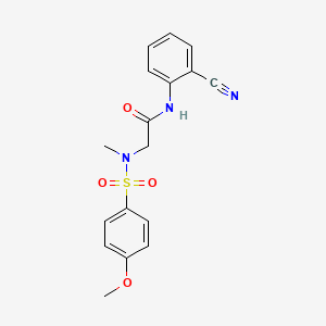 molecular formula C17H17N3O4S B5100393 N~1~-(2-cyanophenyl)-N~2~-[(4-methoxyphenyl)sulfonyl]-N~2~-methylglycinamide 