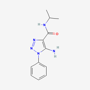 molecular formula C12H15N5O B5100414 5-amino-N-isopropyl-1-phenyl-1H-1,2,3-triazole-4-carboxamide 