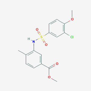 methyl 3-{[(3-chloro-4-methoxyphenyl)sulfonyl]amino}-4-methylbenzoate
