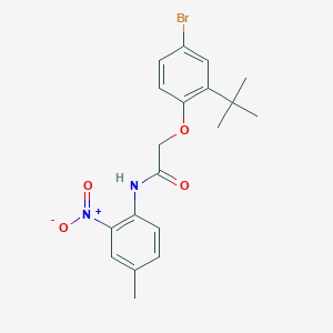 molecular formula C19H21BrN2O4 B5100420 2-(4-bromo-2-tert-butylphenoxy)-N-(4-methyl-2-nitrophenyl)acetamide 