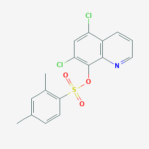 molecular formula C17H13Cl2NO3S B5100426 5,7-dichloro-8-quinolinyl 2,4-dimethylbenzenesulfonate 
