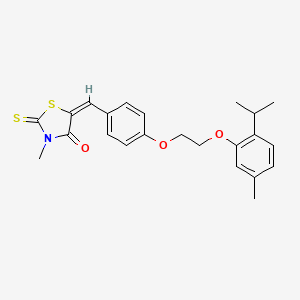 molecular formula C23H25NO3S2 B5100441 5-{4-[2-(2-isopropyl-5-methylphenoxy)ethoxy]benzylidene}-3-methyl-2-thioxo-1,3-thiazolidin-4-one 