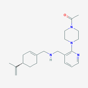 1-[2-(4-acetyl-1-piperazinyl)-3-pyridinyl]-N-{[(4S)-4-isopropenyl-1-cyclohexen-1-yl]methyl}methanamine