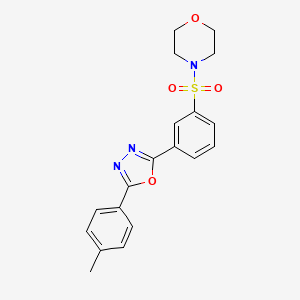 molecular formula C19H19N3O4S B5100448 4-({3-[5-(4-methylphenyl)-1,3,4-oxadiazol-2-yl]phenyl}sulfonyl)morpholine CAS No. 5915-64-0