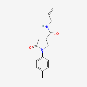 molecular formula C15H18N2O2 B5100456 N-allyl-1-(4-methylphenyl)-5-oxo-3-pyrrolidinecarboxamide 
