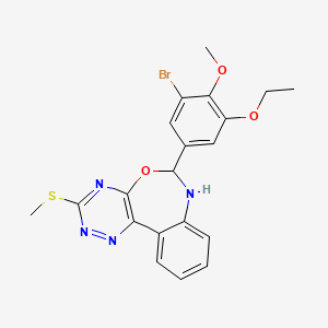 molecular formula C20H19BrN4O3S B5100463 6-(3-bromo-5-ethoxy-4-methoxyphenyl)-3-(methylthio)-6,7-dihydro[1,2,4]triazino[5,6-d][3,1]benzoxazepine 