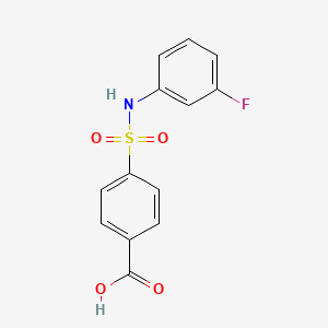 molecular formula C13H10FNO4S B5100511 4-{[(3-fluorophenyl)amino]sulfonyl}benzoic acid 