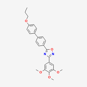 molecular formula C26H26N2O5 B5100524 5-(4'-propoxy-4-biphenylyl)-3-(3,4,5-trimethoxyphenyl)-1,2,4-oxadiazole 