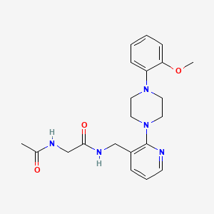 molecular formula C21H27N5O3 B5100545 N~2~-acetyl-N~1~-({2-[4-(2-methoxyphenyl)-1-piperazinyl]-3-pyridinyl}methyl)glycinamide 