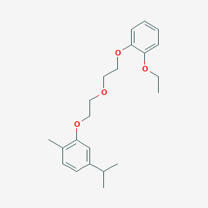 molecular formula C22H30O4 B5100549 2-{2-[2-(2-ethoxyphenoxy)ethoxy]ethoxy}-4-isopropyl-1-methylbenzene 