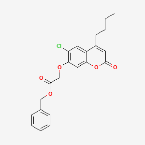 molecular formula C22H21ClO5 B5100576 benzyl [(4-butyl-6-chloro-2-oxo-2H-chromen-7-yl)oxy]acetate 