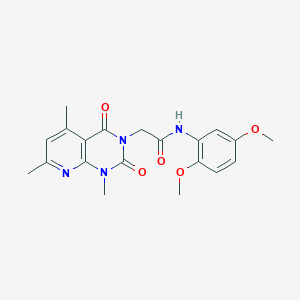 molecular formula C20H22N4O5 B5100595 N-(2,5-dimethoxyphenyl)-2-(1,5,7-trimethyl-2,4-dioxo-1,4-dihydropyrido[2,3-d]pyrimidin-3(2H)-yl)acetamide 