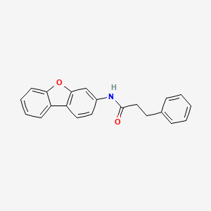 molecular formula C21H17NO2 B5100601 N-dibenzo[b,d]furan-3-yl-3-phenylpropanamide 