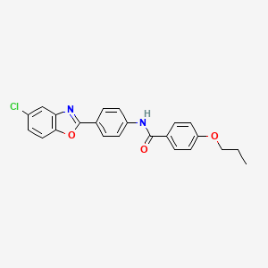 N-[4-(5-chloro-1,3-benzoxazol-2-yl)phenyl]-4-propoxybenzamide