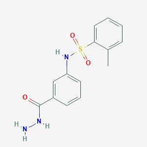 molecular formula C14H15N3O3S B5100630 N-[3-(hydrazinocarbonyl)phenyl]-2-methylbenzenesulfonamide 