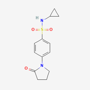 molecular formula C13H16N2O3S B5100639 N-cyclopropyl-4-(2-oxo-1-pyrrolidinyl)benzenesulfonamide 