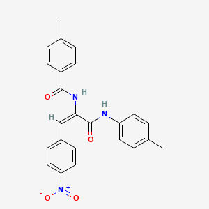 molecular formula C24H21N3O4 B5100648 4-methyl-N-[1-{[(4-methylphenyl)amino]carbonyl}-2-(4-nitrophenyl)vinyl]benzamide 