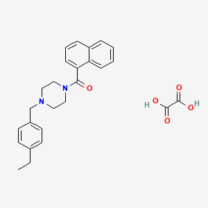 molecular formula C26H28N2O5 B5100677 1-(4-ethylbenzyl)-4-(1-naphthoyl)piperazine oxalate 