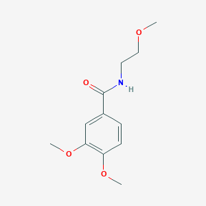 molecular formula C12H17NO4 B5100691 3,4-dimethoxy-N-(2-methoxyethyl)benzamide 