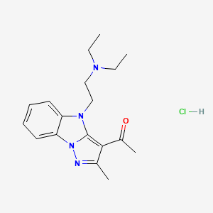 molecular formula C18H25ClN4O B5100719 1-{4-[2-(diethylamino)ethyl]-2-methyl-4H-pyrazolo[1,5-a]benzimidazol-3-yl}ethanone hydrochloride 