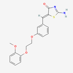 molecular formula C19H18N2O4S B5100723 2-imino-5-{3-[2-(2-methoxyphenoxy)ethoxy]benzylidene}-1,3-thiazolidin-4-one 