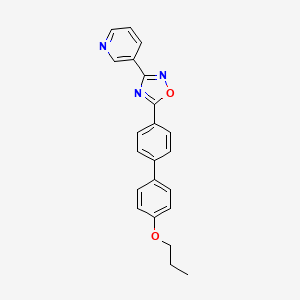 molecular formula C22H19N3O2 B5100725 3-[5-(4'-propoxy-4-biphenylyl)-1,2,4-oxadiazol-3-yl]pyridine 