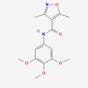 3,5-dimethyl-N-(3,4,5-trimethoxyphenyl)-4-isoxazolecarboxamide