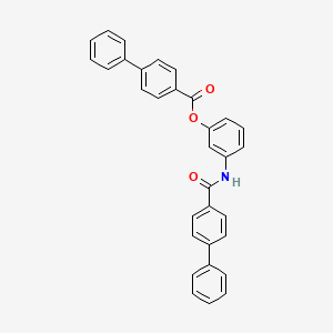 molecular formula C32H23NO3 B5100755 3-[(4-biphenylylcarbonyl)amino]phenyl 4-biphenylcarboxylate 