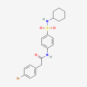 molecular formula C20H23BrN2O3S B5100762 2-(4-bromophenyl)-N-{4-[(cyclohexylamino)sulfonyl]phenyl}acetamide 