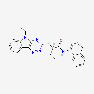 2-[(5-ethyl-5H-[1,2,4]triazino[5,6-b]indol-3-yl)thio]-N-1-naphthylbutanamide