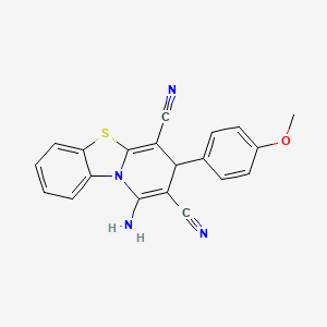 1-amino-3-(4-methoxyphenyl)-3H-pyrido[2,1-b][1,3]benzothiazole-2,4-dicarbonitrile