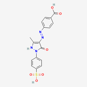 4-{[5-hydroxy-3-methyl-1-(4-sulfophenyl)-1H-pyrazol-4-yl]diazenyl}benzoic acid