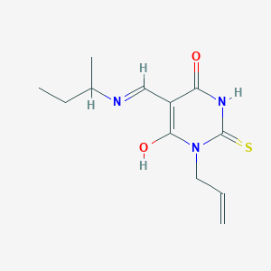 molecular formula C12H17N3O2S B5100820 1-allyl-5-[(sec-butylamino)methylene]-2-thioxodihydro-4,6(1H,5H)-pyrimidinedione 