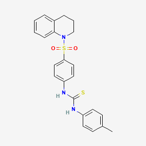 molecular formula C23H23N3O2S2 B5100831 N-[4-(3,4-dihydro-1(2H)-quinolinylsulfonyl)phenyl]-N'-(4-methylphenyl)thiourea 