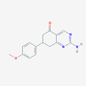 molecular formula C15H15N3O2 B510084 2-amino-7-(4-methoxyphenyl)-7,8-dihydroquinazolin-5(6H)-one CAS No. 354767-74-1