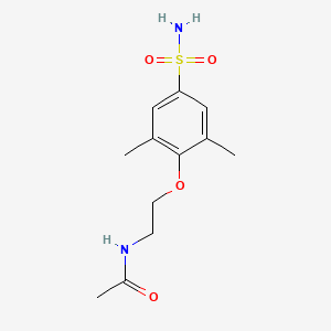 molecular formula C12H18N2O4S B5100840 N-{2-[4-(aminosulfonyl)-2,6-dimethylphenoxy]ethyl}acetamide 