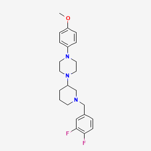 molecular formula C23H29F2N3O B5100848 1-[1-(3,4-difluorobenzyl)-3-piperidinyl]-4-(4-methoxyphenyl)piperazine 