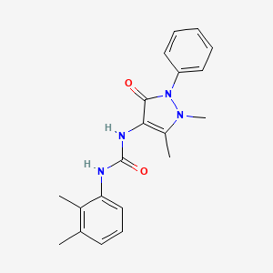 molecular formula C20H22N4O2 B5100865 N-(1,5-dimethyl-3-oxo-2-phenyl-2,3-dihydro-1H-pyrazol-4-yl)-N'-(2,3-dimethylphenyl)urea 