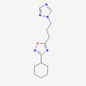 3-cyclohexyl-5-[3-(1H-1,2,4-triazol-1-yl)propyl]-1,2,4-oxadiazole