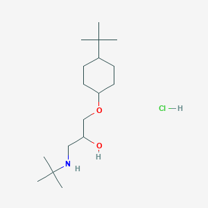 molecular formula C17H36ClNO2 B5100877 1-(tert-butylamino)-3-[(4-tert-butylcyclohexyl)oxy]-2-propanol hydrochloride 