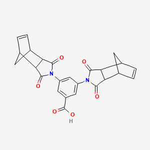 molecular formula C25H20N2O6 B5100883 3,5-bis(3,5-dioxo-4-azatricyclo[5.2.1.0~2,6~]dec-8-en-4-yl)benzoic acid 