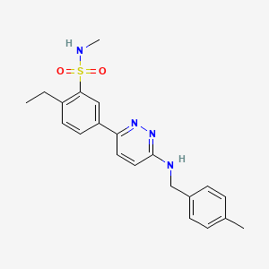 2-ethyl-N-methyl-5-{6-[(4-methylbenzyl)amino]-3-pyridazinyl}benzenesulfonamide