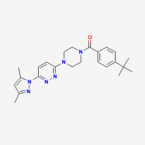 molecular formula C24H30N6O B5100938 3-[4-(4-tert-butylbenzoyl)-1-piperazinyl]-6-(3,5-dimethyl-1H-pyrazol-1-yl)pyridazine 