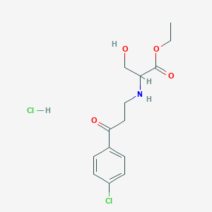 ethyl N-[3-(4-chlorophenyl)-3-oxopropyl]serinate hydrochloride