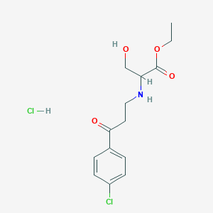 molecular formula C14H19Cl2NO4 B5100948 ethyl N-[3-(4-chlorophenyl)-3-oxopropyl]serinate hydrochloride 