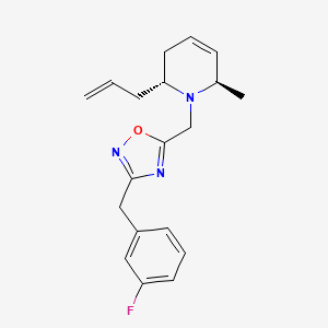 (2R*,6R*)-2-allyl-1-{[3-(3-fluorobenzyl)-1,2,4-oxadiazol-5-yl]methyl}-6-methyl-1,2,3,6-tetrahydropyridine