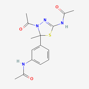 N-{3-[3-acetyl-5-(acetylamino)-2-methyl-2,3-dihydro-1,3,4-thiadiazol-2-yl]phenyl}acetamide